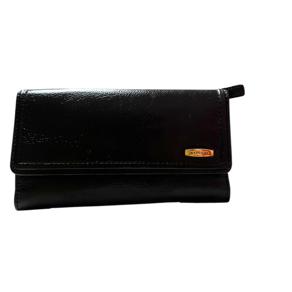 Fossil Black Leather Wallet - Picture 1 of 4